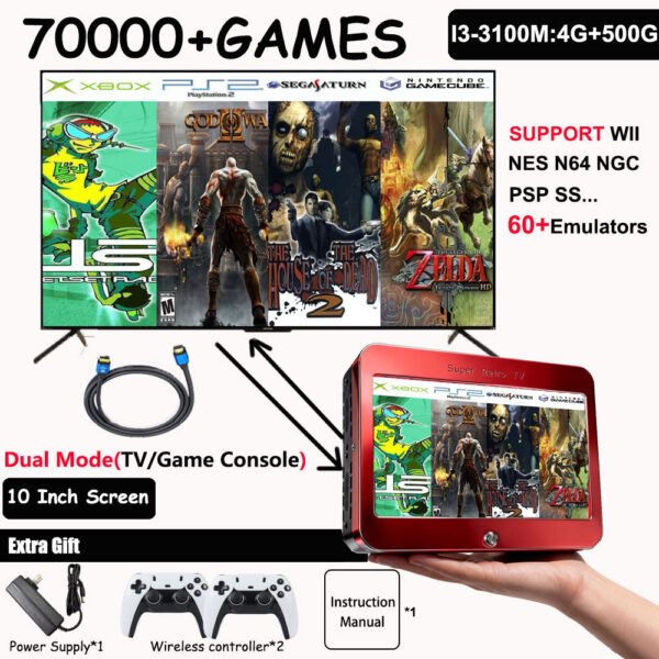 8BIT GAMEBOX Super Retro TV 10-inch HD Display product photo