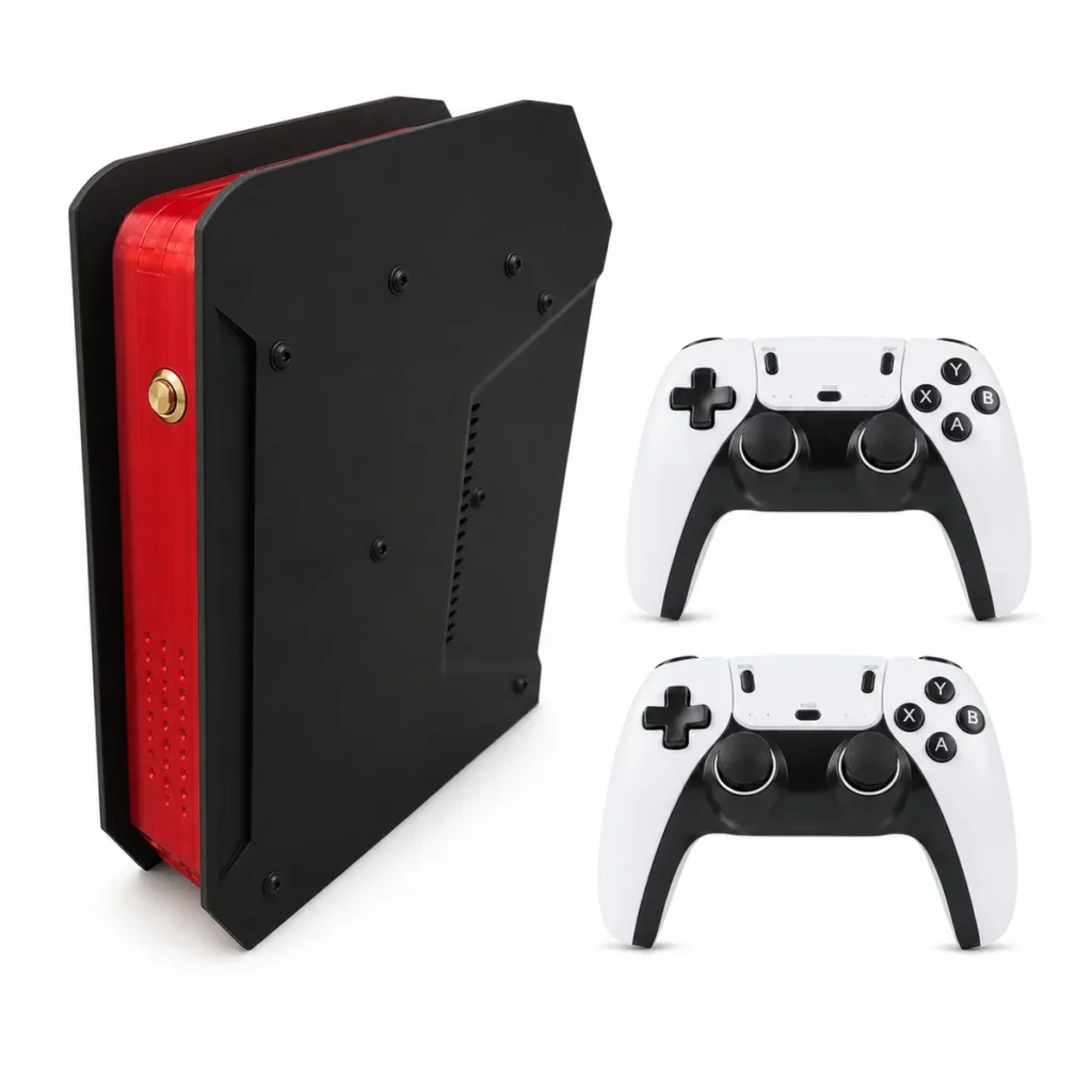 8BIT GAMEBOX X4 retro gaming hardware with two wireless controllers