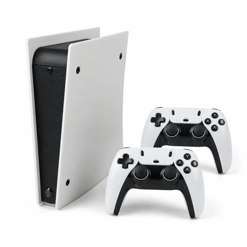8BIT GAMEBOX X5 retro gaming hardware with two wireless controllers