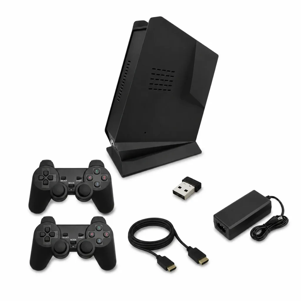 8BIT GAMEBOX X8 Ultra Max console bundle with two controllers and connection accessories